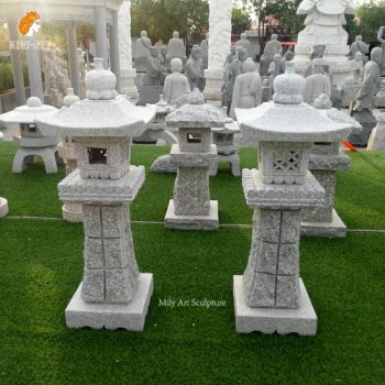 Decorative Lamp Garden Stone Granite Solar Lanterns MOQ 1 Set Type Figure Origin China Style Antique Material Stone Trademark - Zhengzhou Millie Arts & Crafts Co., Ltd. - China