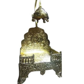 Golden Brass Singhasan, Size: 12 Inch Brand SSRN Color Golden No Of Legs 4 Size 12 Inch Material Brass Country of Origin Made in - Shyam Sunder Ram Narain - India