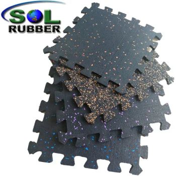 Special Pattern EPDM Flecks Interlock Home Gym Rubber Mat - Qingdao SOL Industrial and Trade Co., Ltd. - China