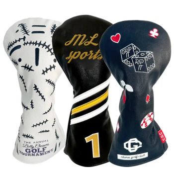 Premium Leather Golf Driver Head Covers Custom Embroidery Cheap Price Golf Driver Headcovers - Xiamen Mlg Sports Equipment Co., Ltd. - China