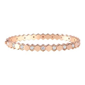 Beehive 925 Sterling Silver Metal Mossanite Moissanite Simple Designs Rose Gold Plated Women Fashion Jewelry Bracelets Bangles - Guangxi Wuzhou Xingyuegems Co., Ltd - China