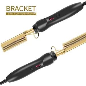 Silver Rhinestone Electric Straightening Brush Comb Professional Salon Titanium Electric Hot Hair Straightener Comb Luxury Comb - Guangzhou Kysiea Technology Co., Ltd. - China