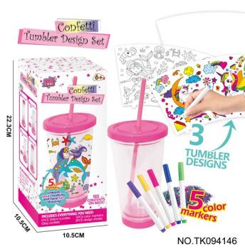 Funny Arts Crafts DIY Creative Stickers Toy Doodle Painting Coloring Water Bottle for Kids - Shantou Twinkle Toys Co.,Ltd. - China