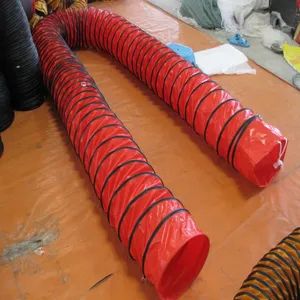 Spiral Red Color Laminated PVC Flex Vent Duct Without Leakage - Foshan Dafeng Ventilation Technology Co., Ltd - China