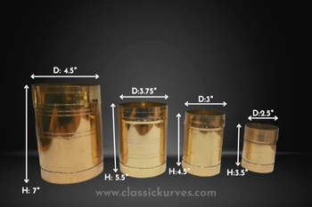 Measuring Pot Brass Nira para kerala vessel, For Home Color Golden Material Brass Brand Classickurves Usage/Application - Classickurves - India