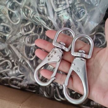 Heavy-Duty Metal Snap Hooks Featuring 360-Degree Swivel Eye MOQ 10 PCS Shape Round Drawing CAD Condition New Free Sample - Shenzhen Hongyian Technology Co. Ltd - China