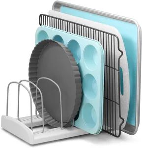 Bakeware Cookware Pan Dish Plastic Adjustable Organizer Kitchen Storaqe Racks - Xiamen Sind Industrial Co., Ltd. - China
