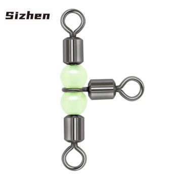 Trident Connector with Luminous Beads T-Shaped Boat Fishing Rolling Swivels - Shanghai Sizhen Trading Co., Ltd - China