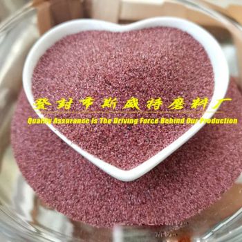 Pink River Garnet Sand 80 Mesh for Water Jet Cutting Color Pink / Red Model NO. SRT*08 Fe2o3 27.95-29.5% Sio2 - Dengfeng Sweet Abrasives Co., Ltd. - China