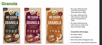 No Sugar Added Granola - Grand Standard Trading - United Arab Emirates