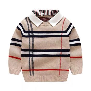 a Fashion Boy Checked Sweater Size S Gender Boy Season Winter Model NO. A01 Age 2-6 Years Technics Knitted Origin - Guangzhou Tianyue Garment Trade Co., Ltd - China