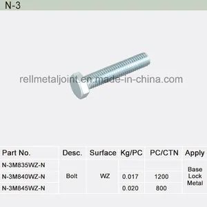 N-3 Hex Bolt 8mm 35-45mm GB9.8 WhiteZn Bk/BWz 800PCS CTN Grade 9.8 Standard GB Diamater 8 mm Trademark RELL Finish Bk/B/Wz - Rell Co., Ltd. - China