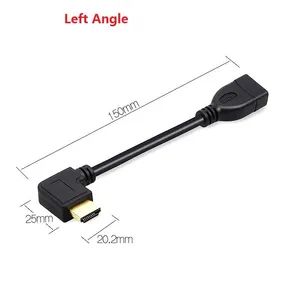 90 Degree Elbow Left Angle 4K HDMI 2.0 Cable Support 4K Ultra HD3d Video Ethernet Communication Wire - Eternalstar Technology Co., Ltd. - China