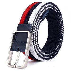 Fashion Belts Pin Buckle Men Woven Elastic Belts Fabric Belt for Man - Yiwu Wanshian Trading Co., Ltd. - China