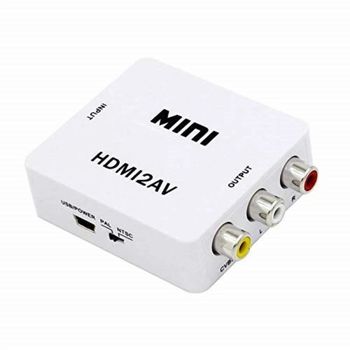 Ranz 2AV HDMI Convertor Color White Voltage 220V Material PVC Frequency 50HZ Converter Type AV Resolution Support 720p Usage/Application - Web Communication And Cyber - India