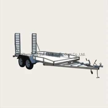 Full Function Farm Car Trailer for Container Transport Gvw 3500kgs ABS With ABS Shape Flatbed Tire Number 4 Condition - Zhenjiang SWT Metal Product Co., Ltd. - China