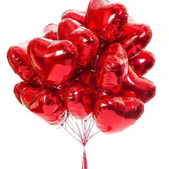 18inch Pure Color Balloons Love Red Heart Balloon Good Happy Birthday Foil Ballons for Wedding Valentine's Day Decor Globos - Chang'an District Huaguang Packing Material Store - China
