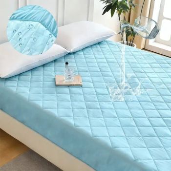 Quilted 100% Polyester Plaid Mattress Topper King 1Y MOQ200 Size King Style Plaid MOQ 200 PCS Origin China Season Everyday - Singao-Tex Group - China