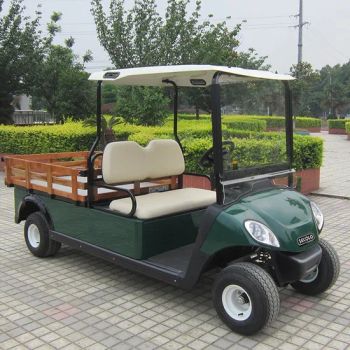 Electric Shuttle a/B Wooden Cargo Box Utility Vehicle Seats 1-2 Color White Origin China Motor AC 5kw Controller 400A Range 80-100 - Wuxi HIO Special Vehicle Co., Ltd. - China