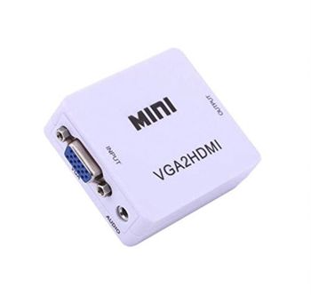 CBR TSS Mini VGA 2 HDMI Converter, Male Brand CBR Color White Weight 99 gm Material ABS Warrenty 2 Years Converter type - Tiger Sporty Shop - India