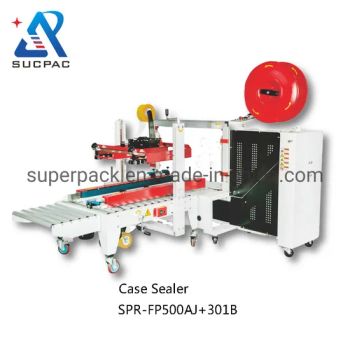 Carton Top Sealing Machine Boxes Sealer with Case Strapping Machine 60mm Tape - Superpack (Guangzhou) Intelligent Machine Co., Ltd. - China