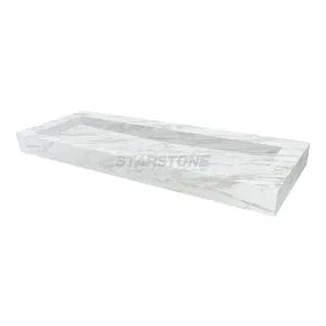 Starstone Hotel Bathroom Design Natural Oyster White Marble Vanity Top with Undermount Sink - Stone (Quanzhou) Supply Chain Co., Ltd. - China