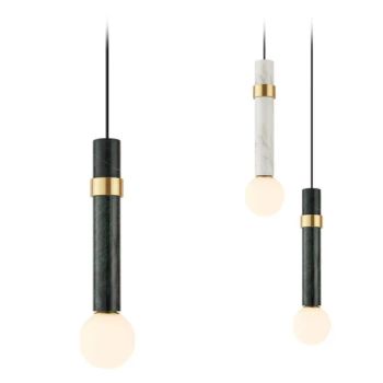Modern Simple Metal Decorative LED Hanging Lights Nordic Marble Pendant Light for Living Room Bar Bedside - SHANGLI LIGHTING CRAFTS CO.,LTD - China