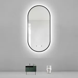 Lighted Smart Home Decor Hotel Room Wall Mirror Vanity Cosmetic Furniture Illuminated Dressing Makeup Bathroom LED Mirror with Bluetooth and Defogger - Hangzhou Jinghu Glass Co., Ltd. - China