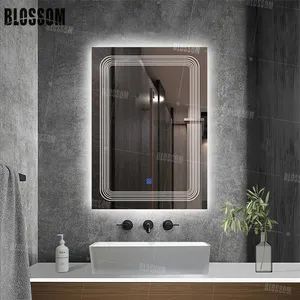 Smart LED Mirror Rectangle Sensor Switch Bathroom Wall Mounted Vanity Mirror with Anti-Fog Feature Illuminated - Hangzhou Blossom Import&Export Co., Ltd. - China