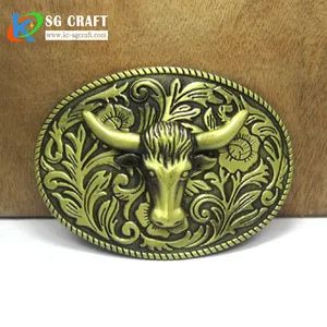 High Quality Wholesale Customer Design Retro Fashion Ratchet Buckle Men Fabric Festival Promotional Gift Belt Buckle - KN Gift Limited - China