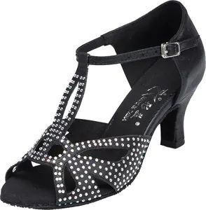 Womens Customize Heel Peep Toe Latin Tango Cha Cha Salsa Jazz Ballroom Rhinestones Dance Shoes - Shen Zhen Wei Mei Di Industry Development Co., Ltd. - China