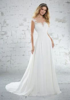 Appliqued Bridal Dresses Chiffon Beach Garden Wedding Gowns Z1041 - Suzhou Leader Apparel Co., Ltd. - China
