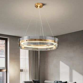 Simple Nordic Round Fixtures Indoor Hanging Light High Ceiling Luxury Chandelier - Anhui Baoyang Lighting Technology Co., Ltd. - China