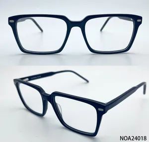 Acetate Optical Spectacle Frames Women Trend Colorful Vintage Square Eyeglass Men Glasses Frames Noa24018 - Wenzhou Ouyuan Optical Co., Ltd. - China