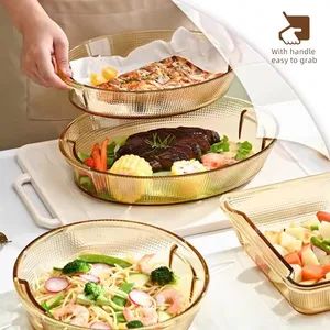 Durable Amber Diamond Glass Baking Tray Baking Dish Glass Bakeware Oven Microwave Dishwasher Safe - Feiya Group Co., Limited - China