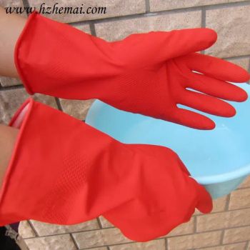 Waterproof Household Latex Gloves Rubber Cleaning Kitchen Gloves - Hangzhou Hemai Imp & Exp Co., Ltd. - China