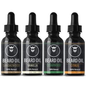 Natural Citrus Vanilla Sandalwood & Cedarwood Beard Oil Pack of 4 for Men - Guangzhou Mebamy Cosmetics Co., Ltd. - China