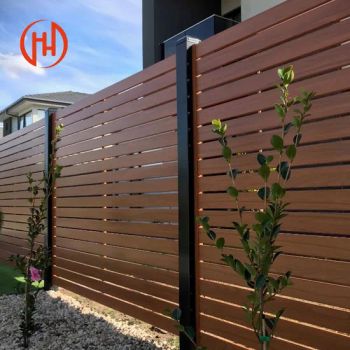 Customized Design Aluminum Slat Privacy Fence Panel Balcony Garden Fence Stair Railing - Guangdong Baosong Industry Technology Co., Ltd. - China