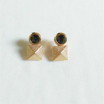 Western Jewelry Geometry Skeleton Rhombus Metal Square Stud Earrings - YIWU JINYE IMPORT AND EXPORT CO., LTD - China