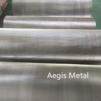 0.3 0.5 0.6 1 mm Micron Hole Titanium Expanded Mesh Sheet Specification 0.3x0.4-15x30mm diamond hole and others Surface Treatment Polished - Hebei Aegis Metal Materials Co., Ltd. - China