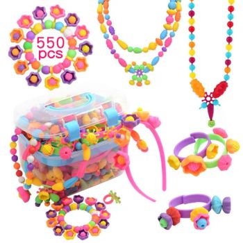 Jewelry Making Kit - Arts and Crafts for Girls 3-7 Years Old, Snap Beads Toys - Necklace, Bracelet, Ring Creative DIY Set - Ningbo Colorswoo Art Supply Co., Ltd. - China
