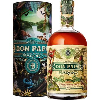 Don Papa Baroko Premium Rum-Based Spirit, Exotic Flavour, Distilled from ‘Black Gold’ Molasses, 40% ABV, 700 ml - BOLIDO NETHERLANDS B.V. - Netherlands