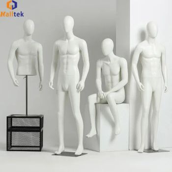 Fashion Matte White Fiberglass Mannequin Full Body Muscular Male Mannequin - Suzhou Malltek Supply China Co., Ltd. - China