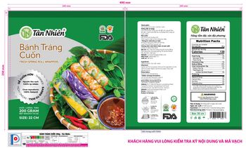 RICE PAPER 22CM - 200G (48 packages/carton) - TAN NHIEN COMPANY LIMITED - Vietnam