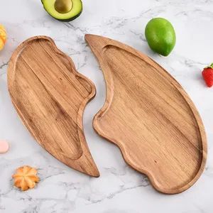 Wooden Serving Tray Designed Wooden Dinner Plates Acacia Kitchen Utensils 2PCS Cutting Board - Jinan Unic Industry Trade Co., Ltd - China
