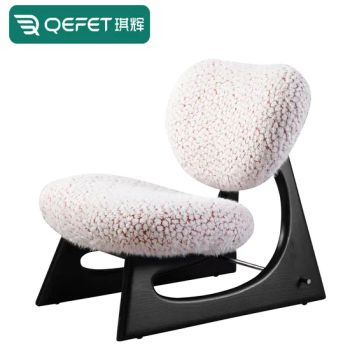 Space Saving Fabric Dining Chair Compact Single Office Chair for Small Spaces Study Kitchen Armchair with Wooden Legs - Foshan Shunde Qefet Furniture Co., Ltd. - China