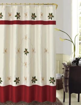 Bathroom Shower Curtain Polyester Fabric Waterproof Popular Solid Color - Rizhao Marshal Sports Co., Ltd. - China