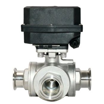 DN40 1 1 /2" 3-Way 304ss Sanitary Tri-Clamp Electric Ball Valve - Taizhou Tonhe Flow Control Co., Ltd. - China