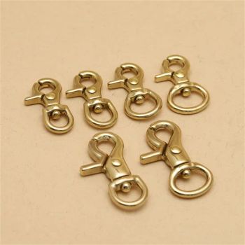 High Quality Leather Accessories Swivel Carabiner Metal Clasp Spring Brass Spring Snap Hooks - Dongguan Haihe Metal Products Co., Ltd - China