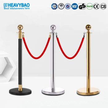 Heavybao Stainless Steel Fence Crowed Control Queue Retractable Rope Stanchion Belt Barrier - Heavybao Commercial Kitchenware Co., Ltd. - China